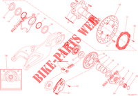 REAR WHEEL HUB   DISC   CHAIN for Ducati Hypermotard 2014