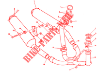 EXHAUST SYSTEM for Ducati 750 SS 1991
